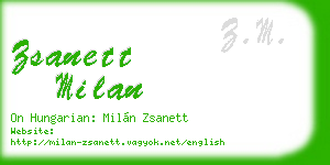 zsanett milan business card