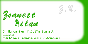 zsanett milan business card